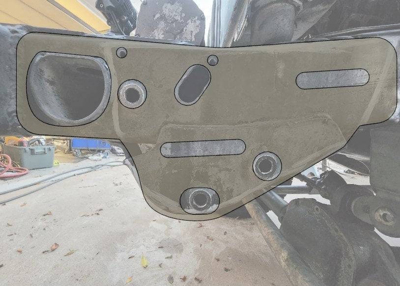 Steering Gear Box Reinforcement Plates for Jeep TJ Wrangler 1997 - 2006, wrangler restoration preservation parts frame and jeeps 10ga or 1/8