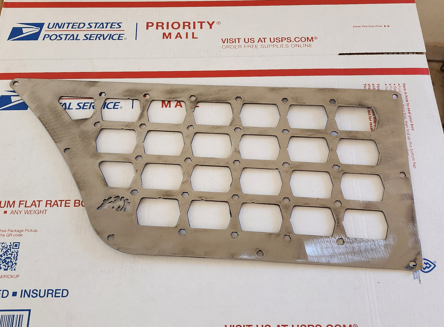 Hd Personalized Rear Cubby sidekick Molle Plate designed for Jeep Cherokee XJ 1984 to 2001 for rear Cargo area CNC CUT preservation mods