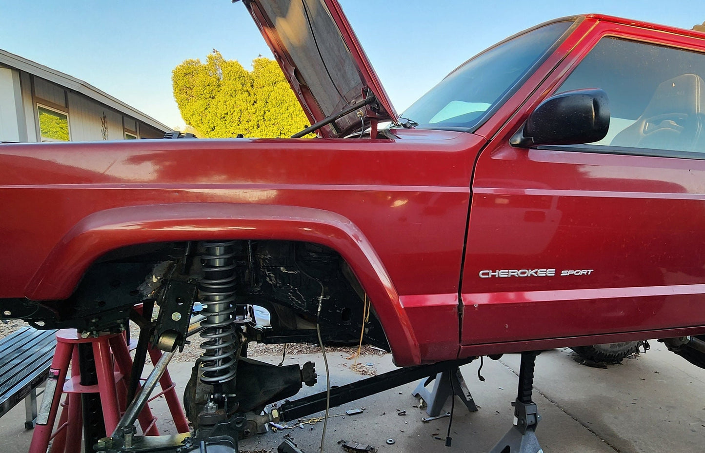 Front Coilover Towers for Jeep Cherokee XJ 12" 14" or 16" Air shock strut tower mounting buckets for 2.5 or 2.0  offroad trucks accessories